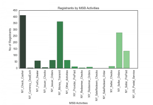 Overview of MSB activities as disclosed by New York based registrants. 